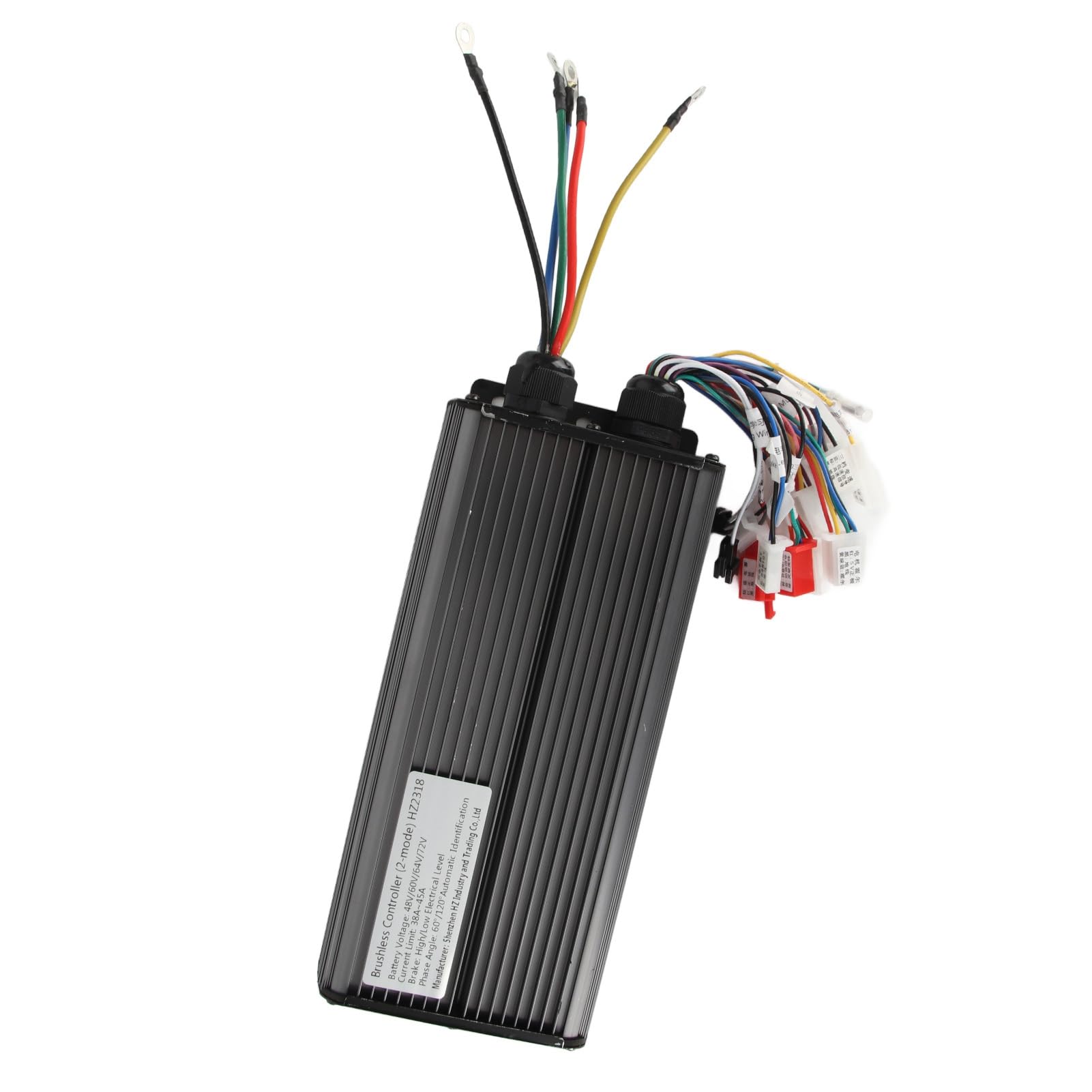 Ausla Bezszczotkowy Sterownik Silnika, Regulator Prędkości Roweru Elektrycznego ze Stopu Aluminium 48 V 60 V 64 72 2000 W 18 Rurek, 38 A do 45 A dla Rowerów Elektrycznych, Skuterów