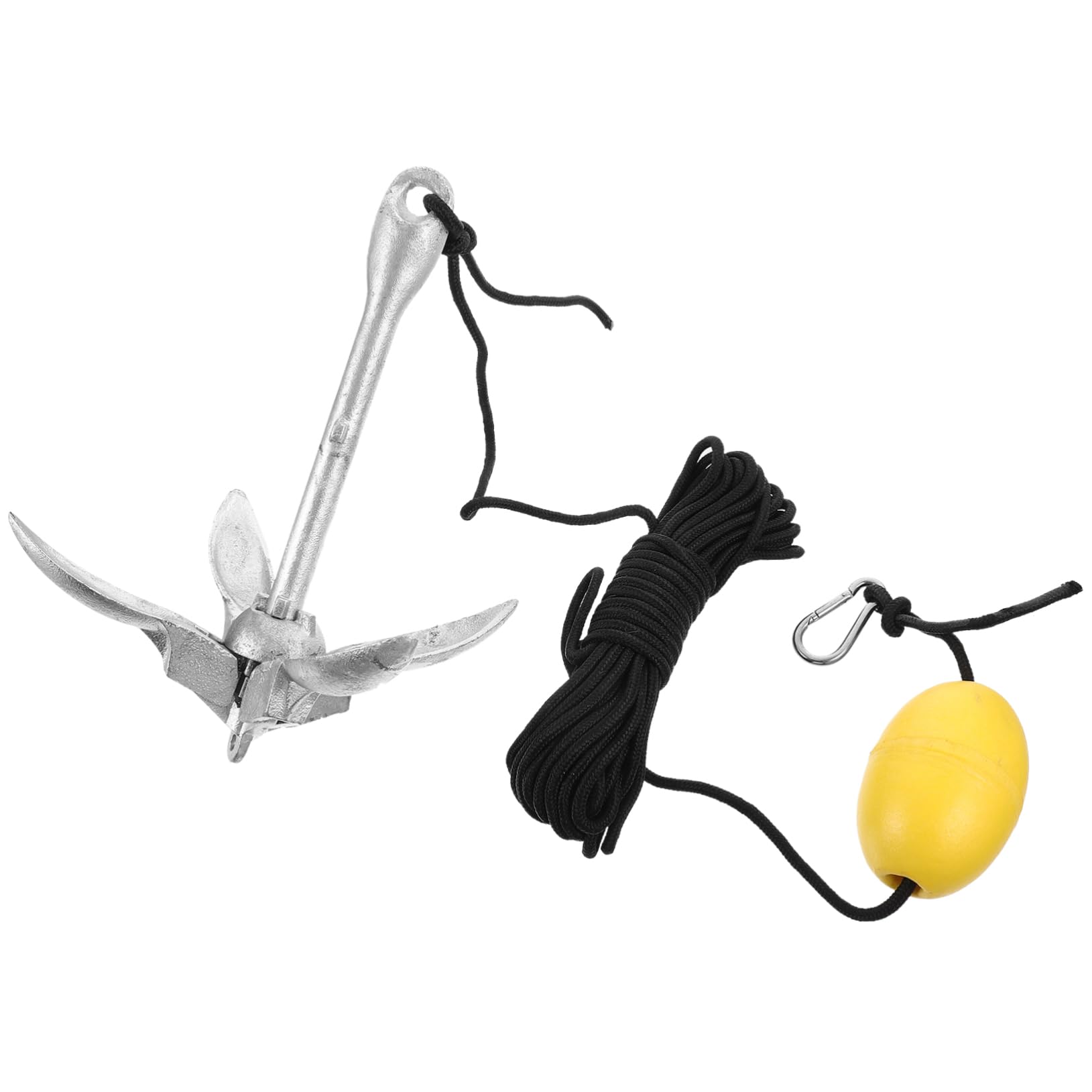 BRIGHTFUFU Marine Foldable Anchor 4 Claws Grapnel Anchor for Kayak Canoe Sailboats Random Color