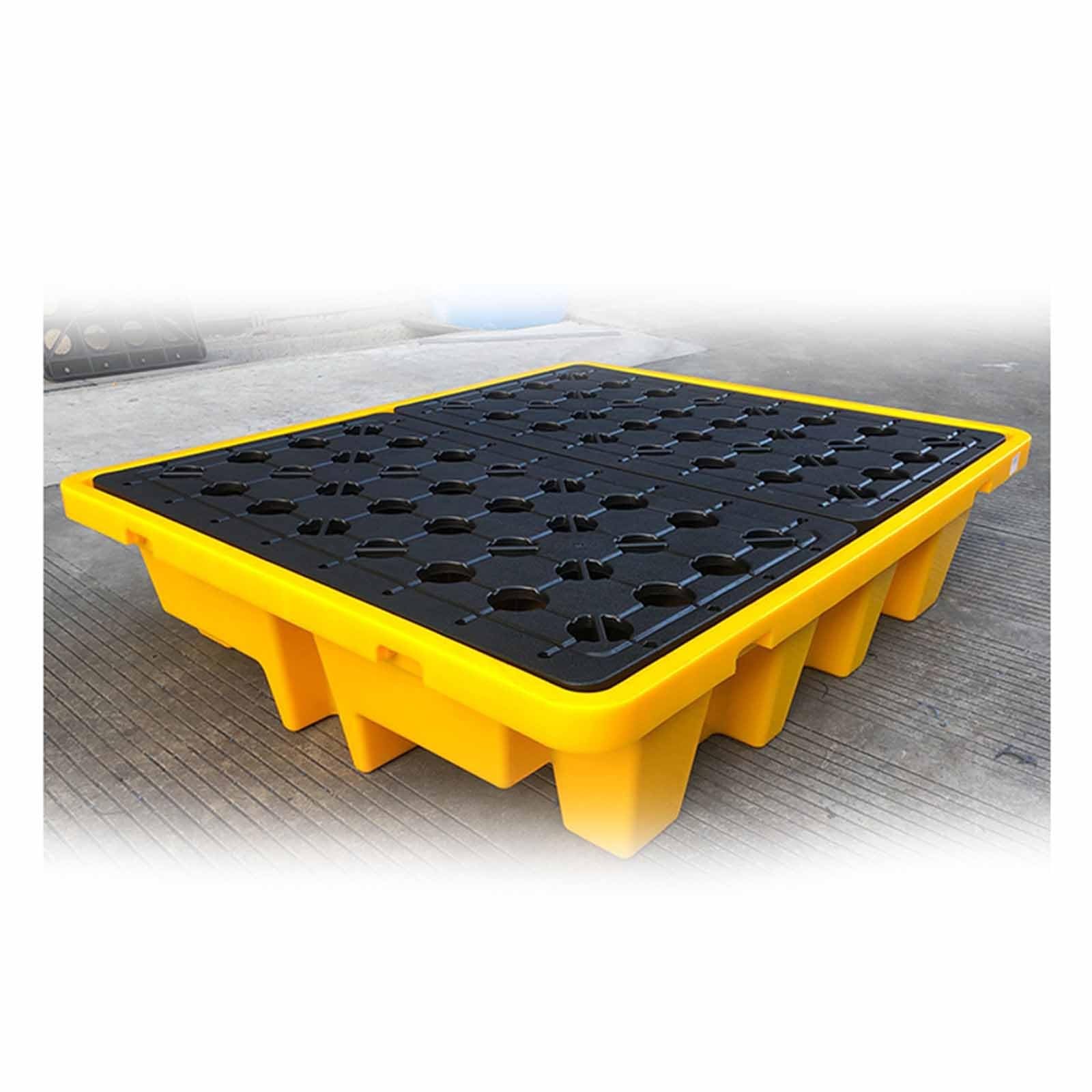 JKJZSALJ Industrial Spill Containment Platform - Stackable Oil Drum Spill Pallet With Drain, Nestable Detachable Grating Tray For Efficient Spill Management,72x72x16cm