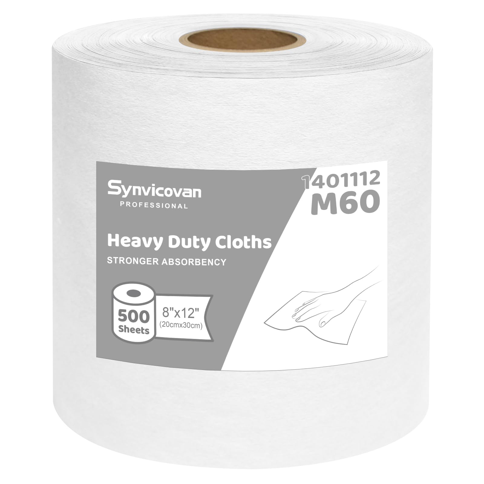 Photo 1 of Synvicovan Heavy Duty Cloths, Extra Absorbent Towels Jumbo Roll,White