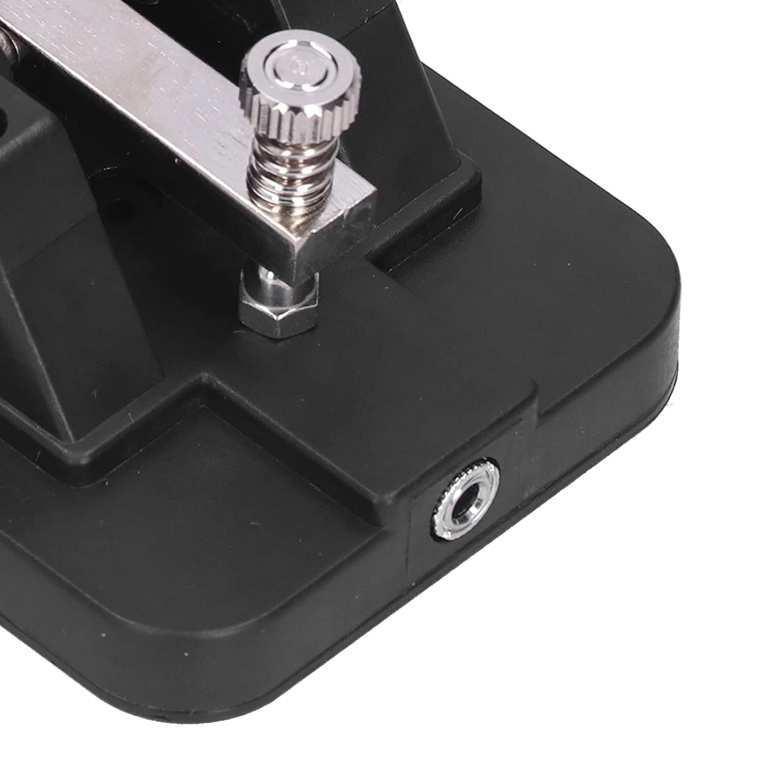 Morse Code Key, CW Trainer with Buzzer, Morse Code Key Telegraph Manual CW Practice Tool Trainer, Voice Prompts During Practice for Beginners, Simple Operation