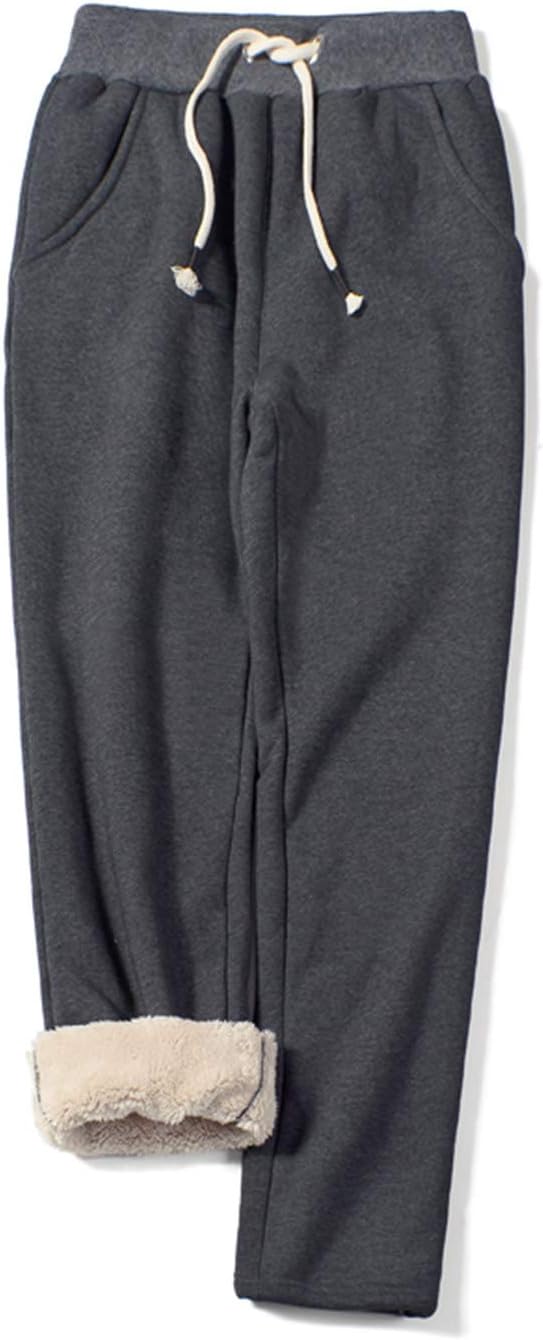Gihuo Women's Winter Warm Sherpa Lined Sweatpants Fleece Pants