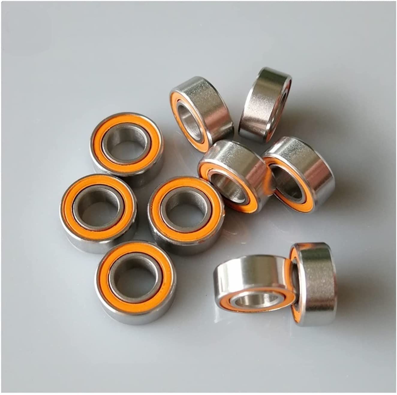 LHNBGTUIW 2Pcs SMR105 2OS 2RS Fishing Reel Shaft Bearings 5x10x4mm ABEC7 Stainless Steel Hybrid Ceramic Ball Bearing MR105