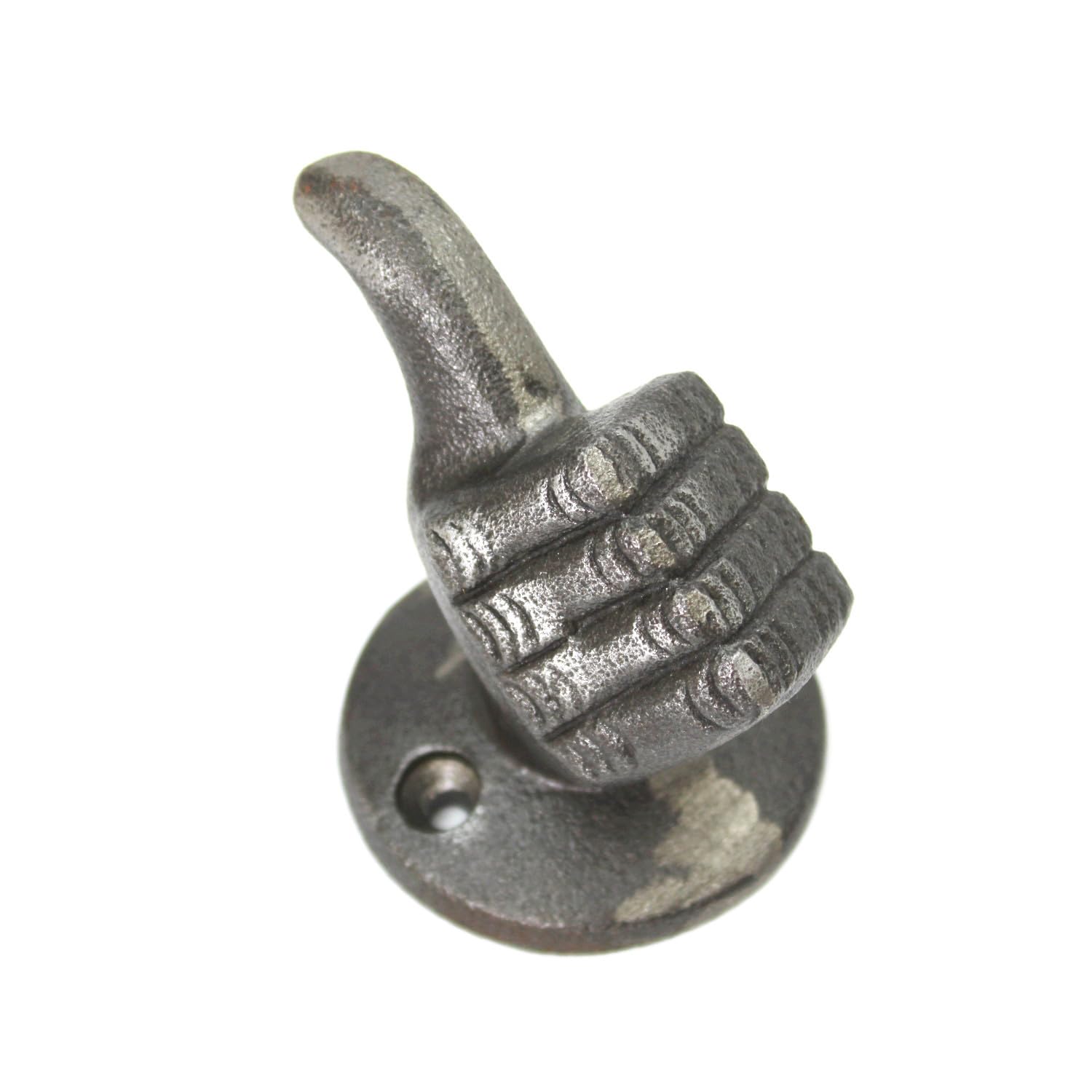 Oakcrafts Antique Cast Iron Thumbs Up Coat/Robe Hook - 60mm