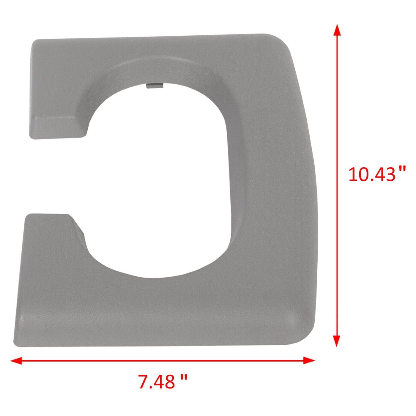 Hylorvin for Ford for F150 2004-2014 Center Console Cup Holder Pad Replacement Grey Gray Plastic