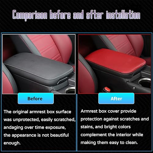 Miniatura 2 de Accesorios interiores personalizados para Lexus NX 300 300h 2015 2016 2017 2018 2019 2020 2021 funda de cuero para reposabrazos centrales,