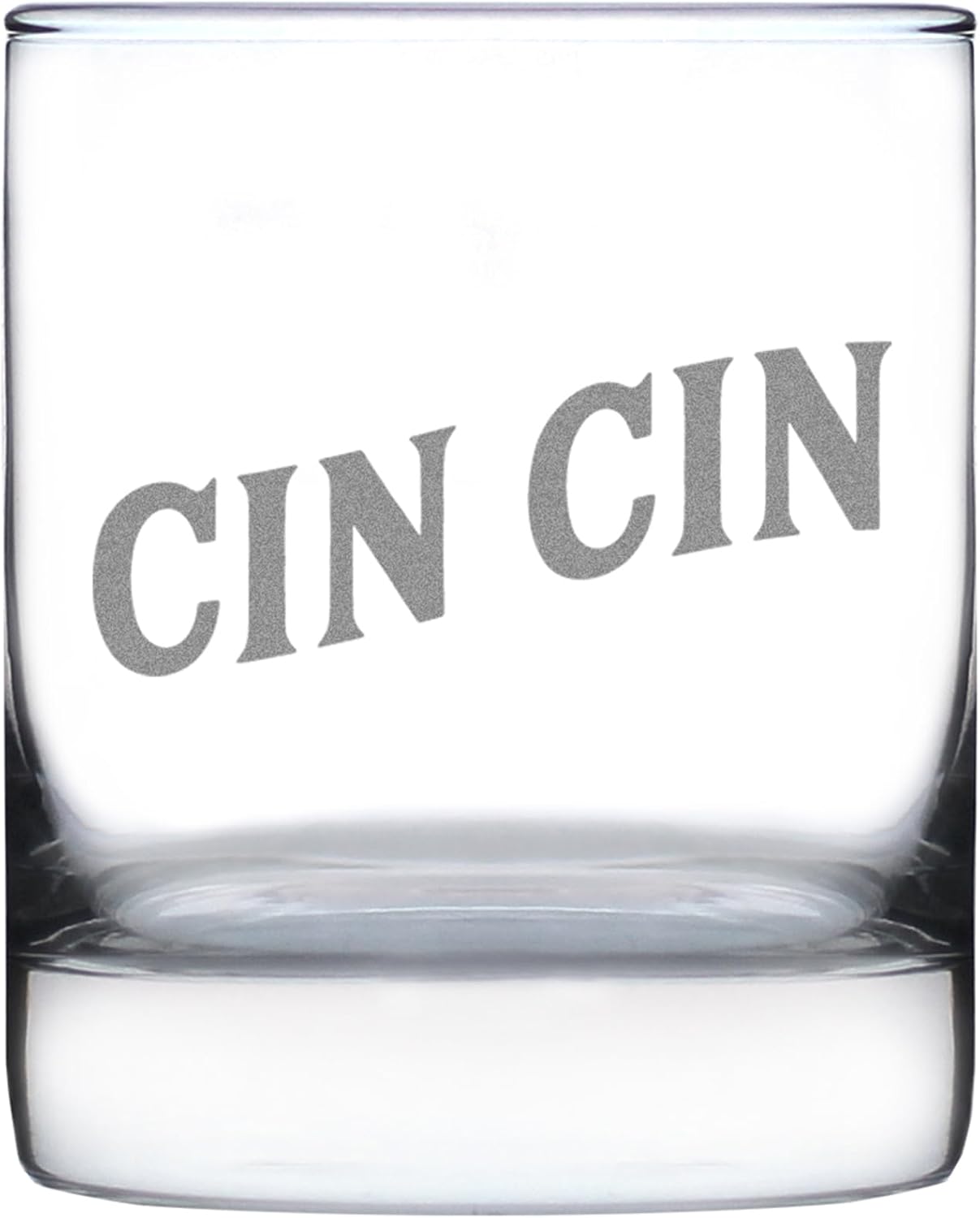 Bevvee Cin Cin - Italian Cheers - Whiskey Rocks Glass - Fun Italy Themed Gifts or Party Decor for Women and Men - Set of 2-10.25 Oz