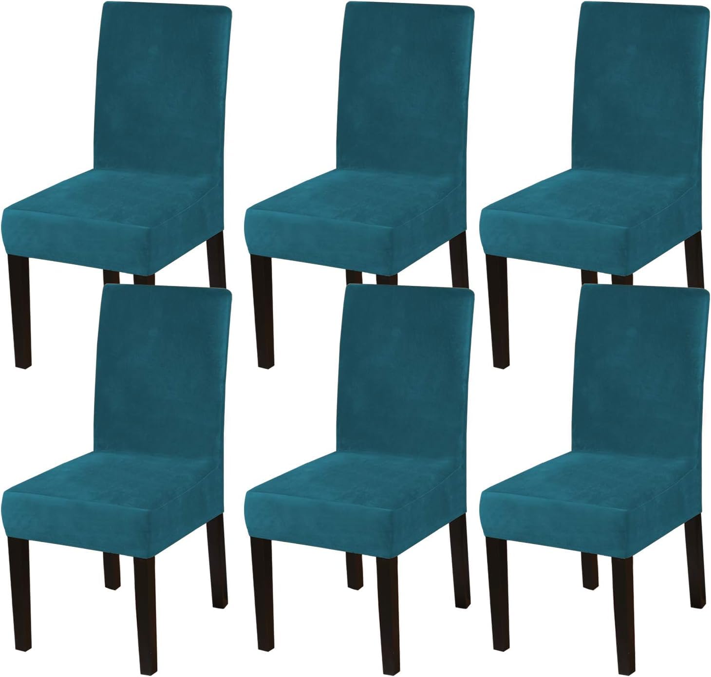 Styleys Velvet Dining Chair Covers Stretch Chair Covers for Dining Room Chair Protector Covers Slipcover Chair Covers (Pack of 6, Deep Teal, VEMC14) (B0DBHY9NK6) Amazon Price History, Amazon Price Tracker
