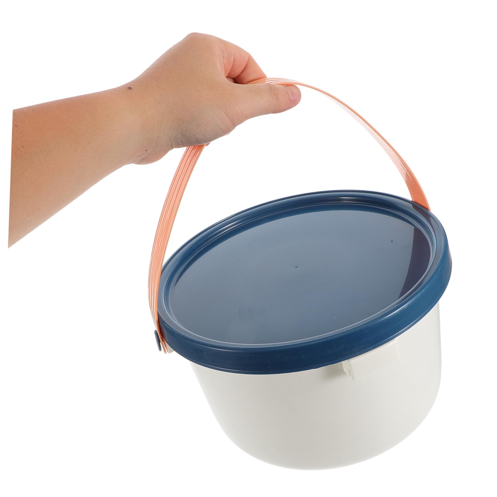 Zerodeko Secchio di Plastica con Coperchio Portatile con Manico, Grande Capacità, per Conservare Acqua e Pulire in Campeggio
