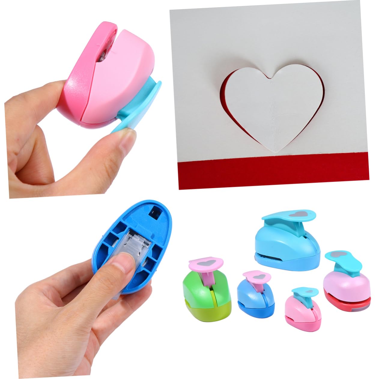 Herzstanzer Mit Stanzgeräten Für Papier in Herzform Scrapbooking-stanzer Bastelpapierstanzer Mini-handstanzer Stanzpapierschneider Locher Bastelstanzer Papierlocher Für DIY-kunstwe