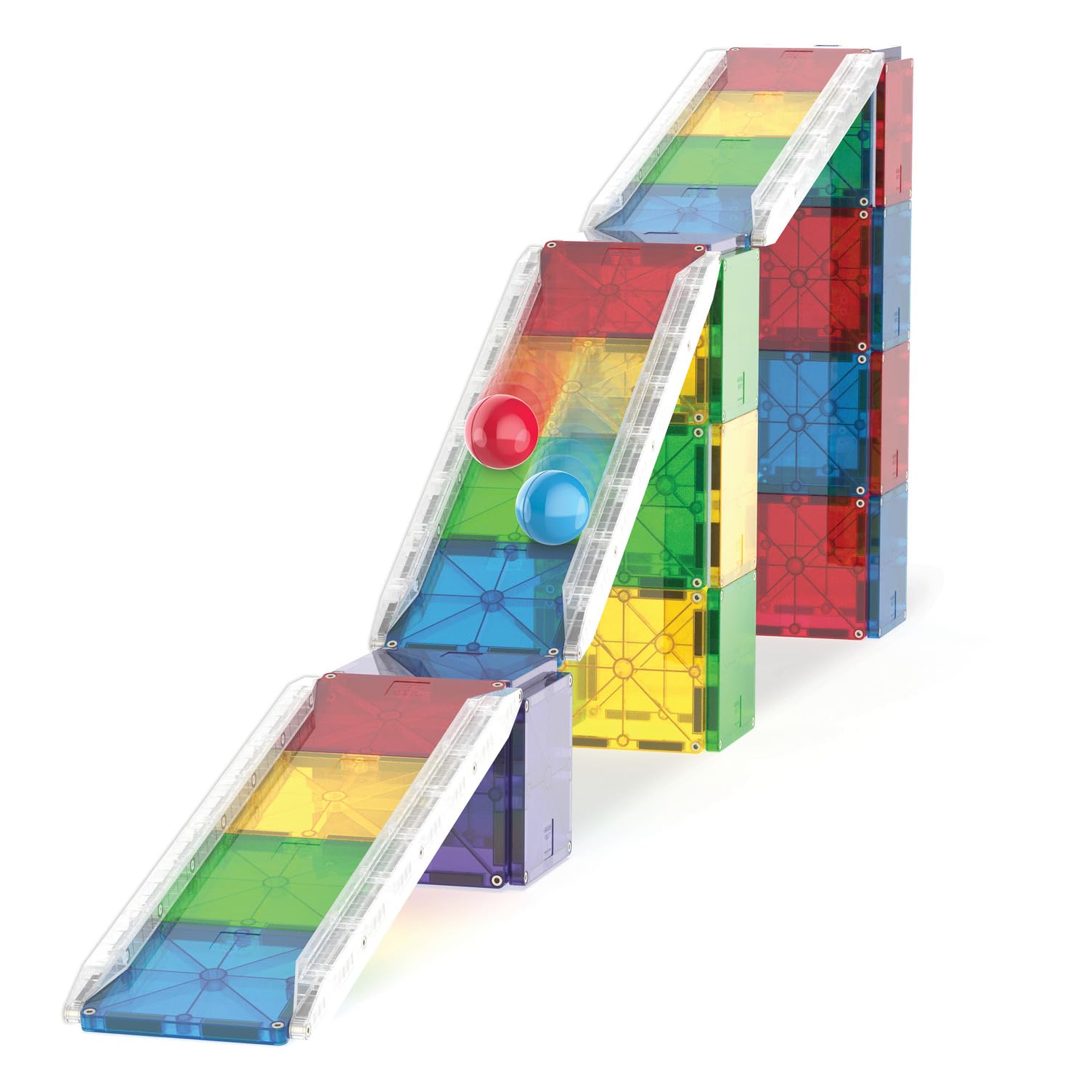 Magna-Tiles® Rail Racers Deluxe 90-teiliges Magnetbauset - Die Original Magnetbaumarke