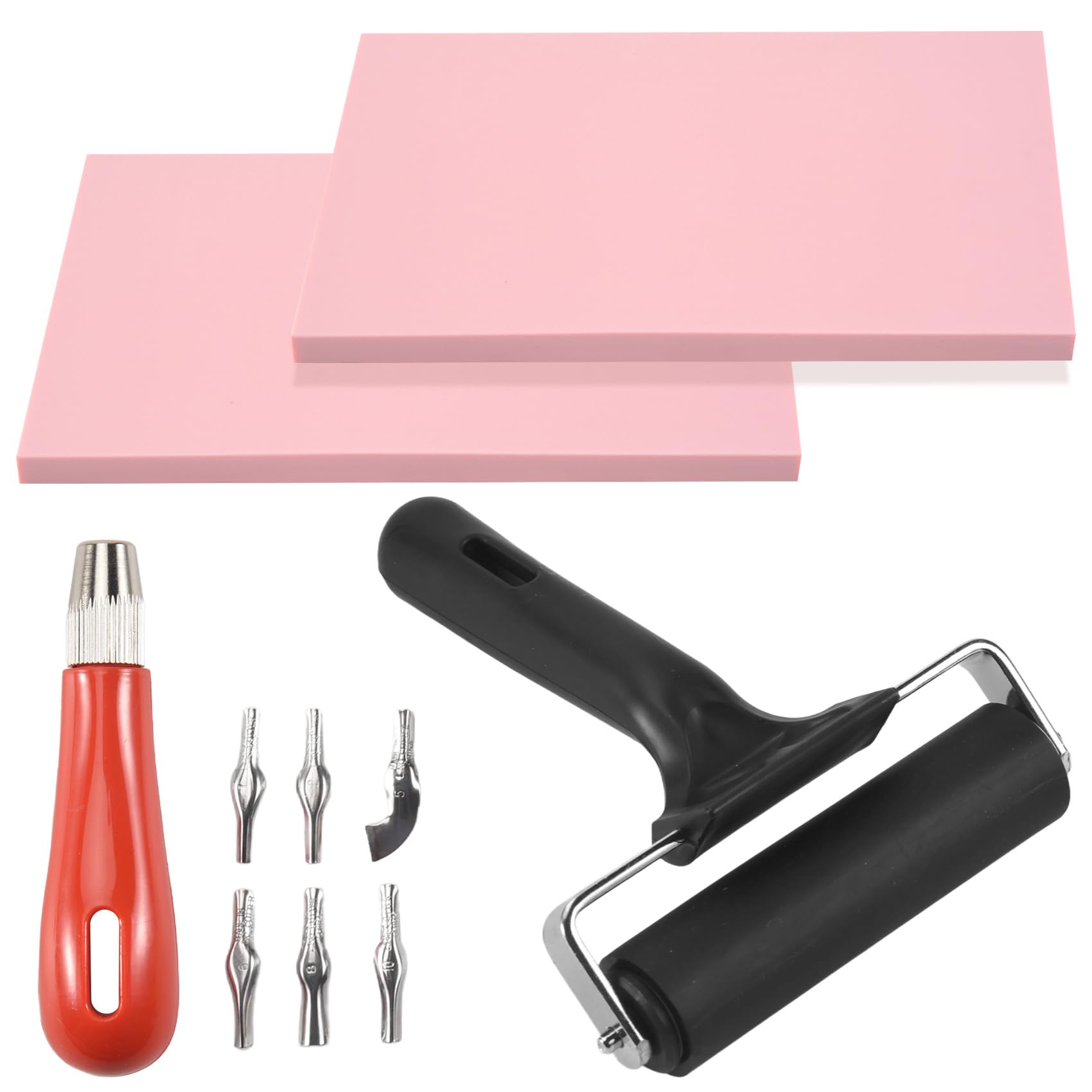 Fabrication de timbres en caoutchouc sans effort grâce au coupe-linoléum ergonomique et calque