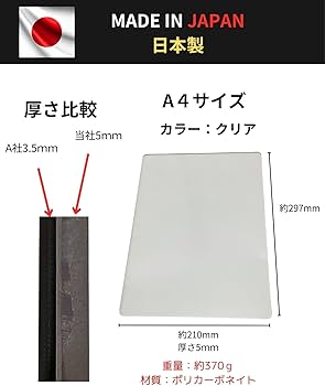 Amazon | 護身用 防犯 グッズ ポリカーボネート 板 盾 防刃 防護 A4