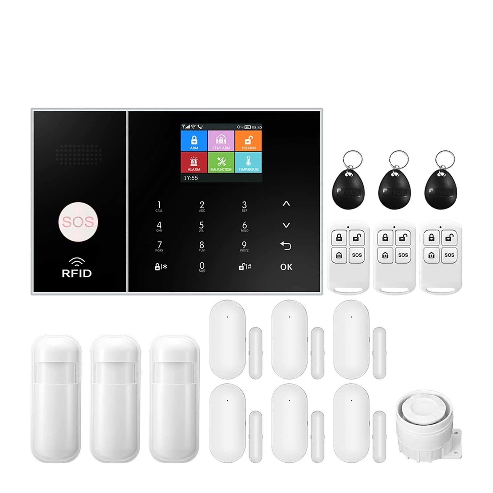Sistema di Allarme, Allarme domestico wireless 3G 4G Tuya Kit antifurto di allarme sicurezza Supporto telecomando