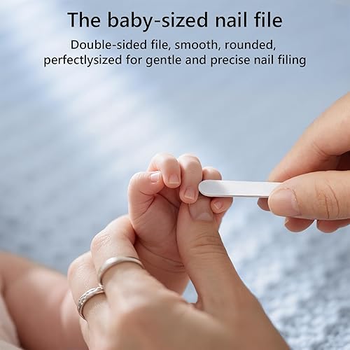 Miniatura 7 de Kit de uñas para bebé, juego de cuidado de uñas de bebé 4 en 1 con estuche de almacenamiento, recortador de uñas suave eléctrico con luz LED,