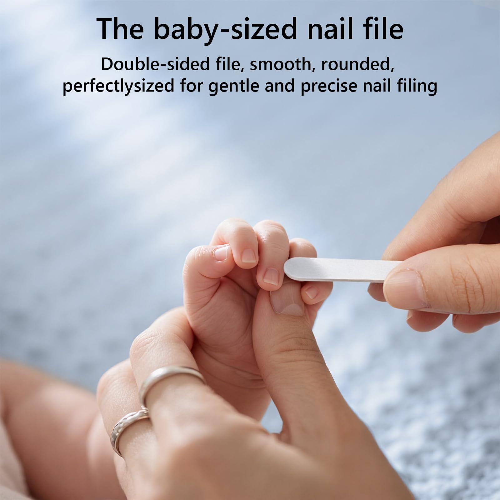 Kit de uñas para bebé, juego de cuidado de uñas 4 en 1 con estuche de almacenamiento, cortaúñas eléctrico suave con luz LED, cortaúñas eléctrico, incluye lima, tijera, cortaúñas, para recién nacidos