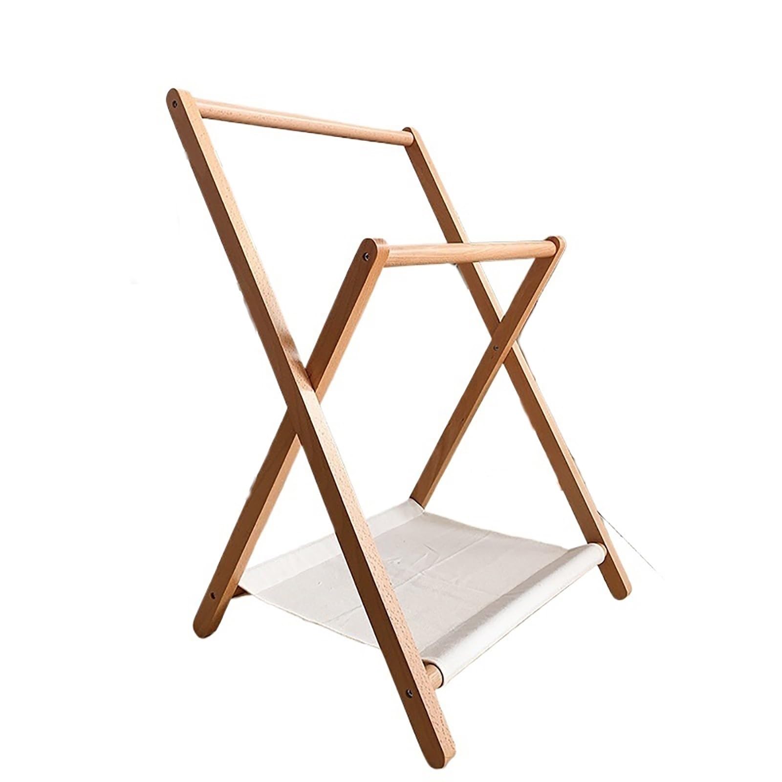 DEJJYYYZ Laundry Drying Rack Drying Racks Solid Wood Foldable Multi-functional Indoor Floor-standing Storage Rack For Clothing Hanging Storage Home Indoor (Color : B, Taille unique : F)