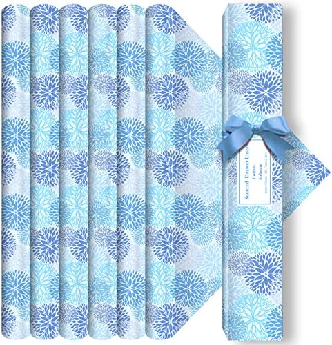 Cotton Scented Drawer Liners, Dresser Drawer Liner, 6-Sheets Scented Paper Liner, for Home Shelf Closet Cabinet