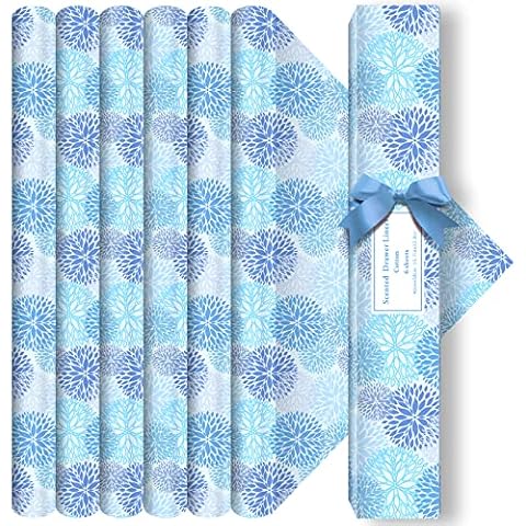 DERDUFT Cotton Scented Drawer Liners, Dresser Drawer Liner, 6-Sheets Scented Paper Liner, for Home Shelf Closet Cabinet Cover