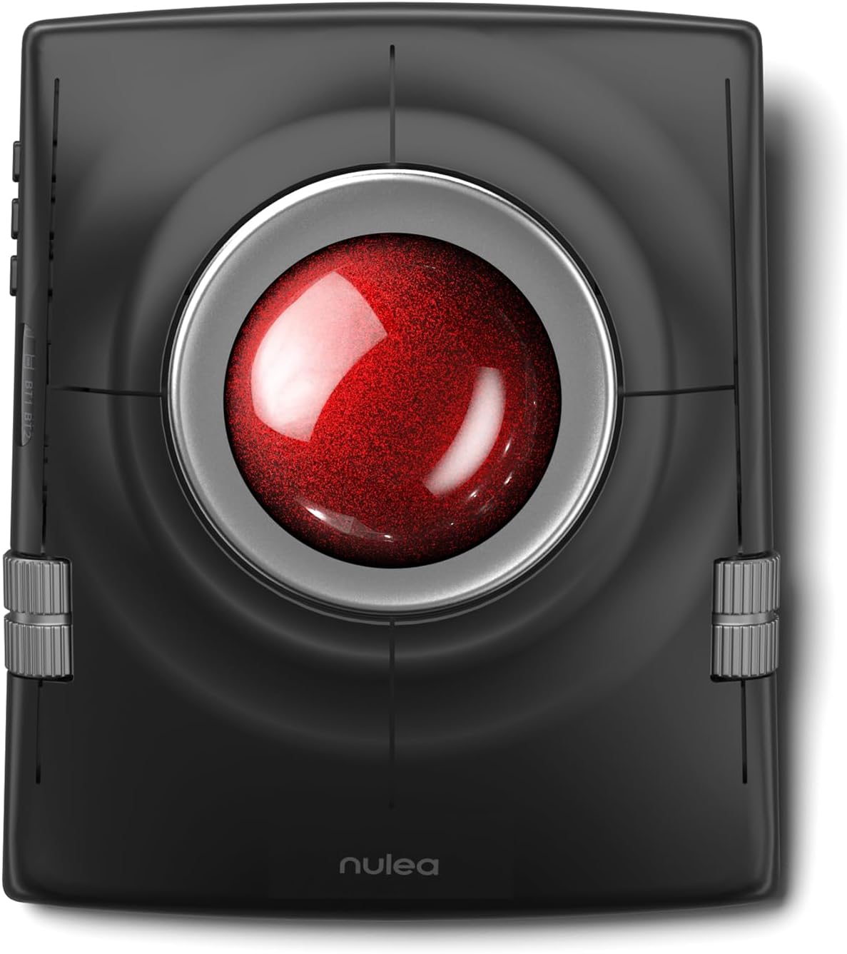 Nulea M512 Wireless Trackball Mouse, Ergonomic 55mm Trackball, Adjustable DPI for Precise Control, Left or Right Hand Compatible, Rechargeable, Multi-Device Bluetooth & 2.4GHz for PC, Laptop, Mac A-Red