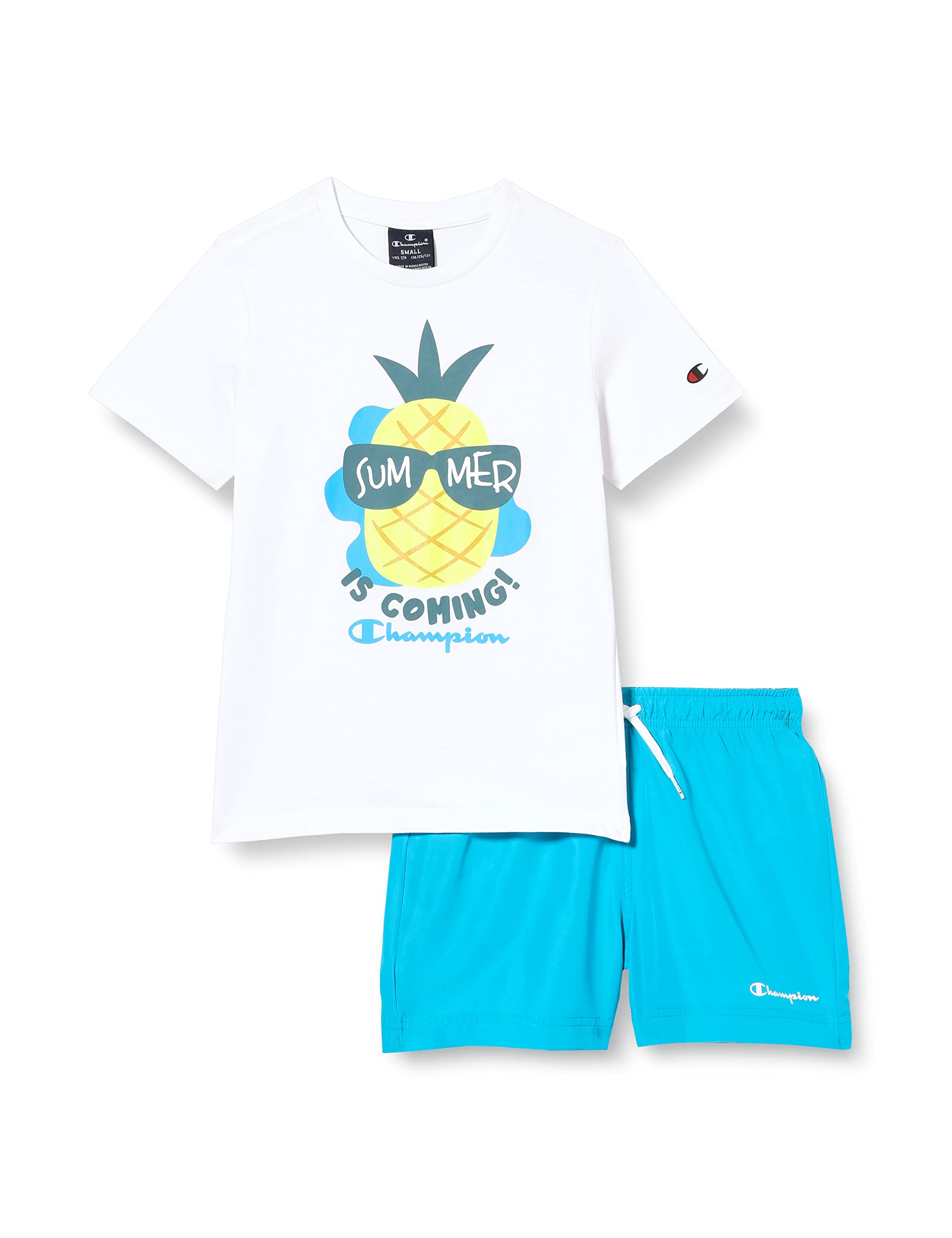 Champion Legacy Back To The Beach NS S/S T-Shirt & Beachshorts Completo para Niños