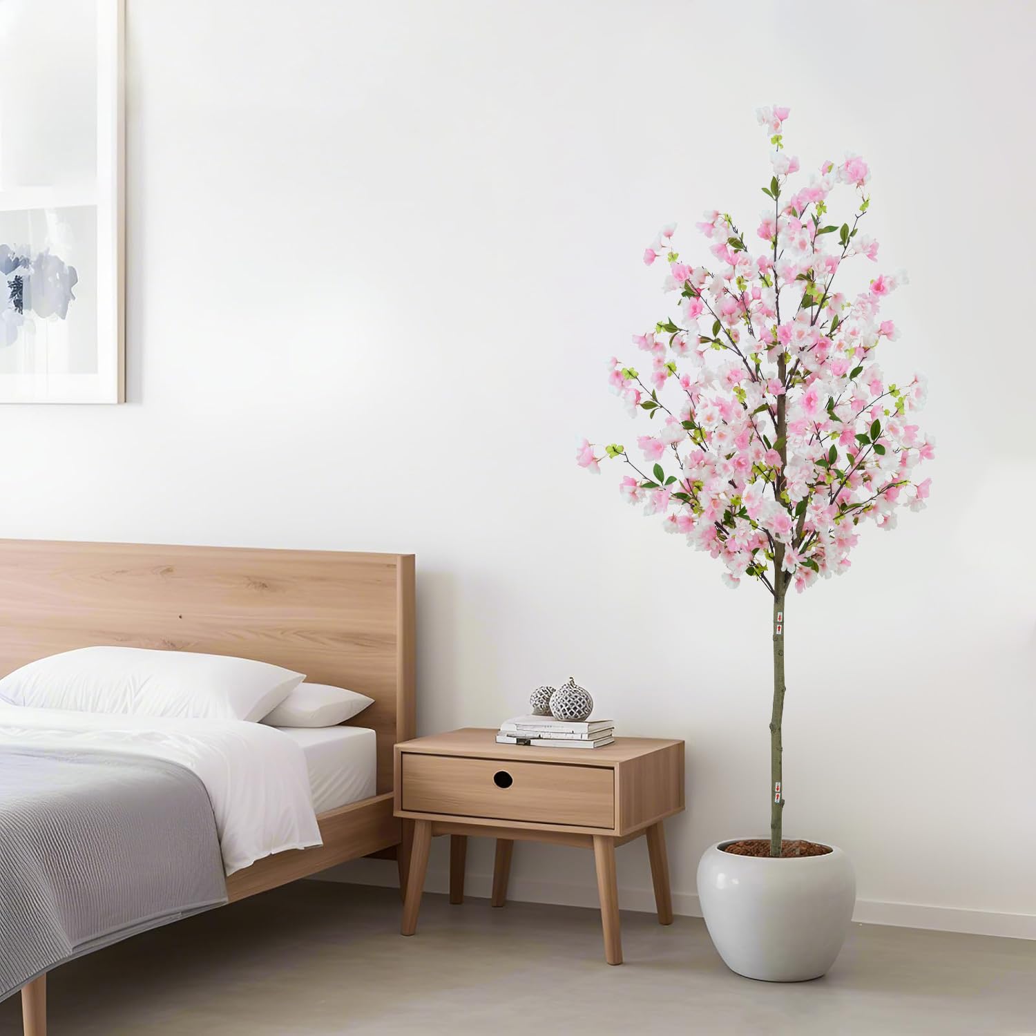 6FT Artificial Cherry Blossom Tree in Pot – Realistic Silk Faux Tree for Home, Party & Wedding Décor