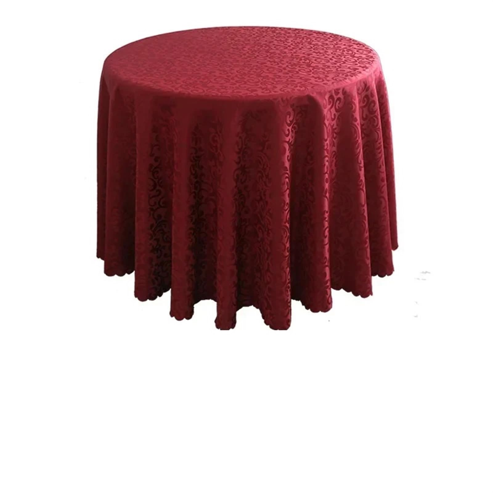 BTRYLDCFA Round Tablecloth Round Table Cloth Polyester Tablecloth Wedding Banquets Party Circular Meeting 160cm(Wine red)