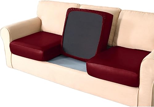 Fundas de asiento de sofá de poliuretano impermeables, fundas de cojín elásticas para sofá, funda de sofá gruesa adecuada para funda de sofá