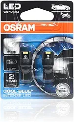 Par Lâmpadas Osram LED T10 W5W Pingo 6000K Branco | 4 Chips LED Super Brilhante, 12V, Plug & Play, Luz Interna, Placa, Posição e Cortesia | Original Osram