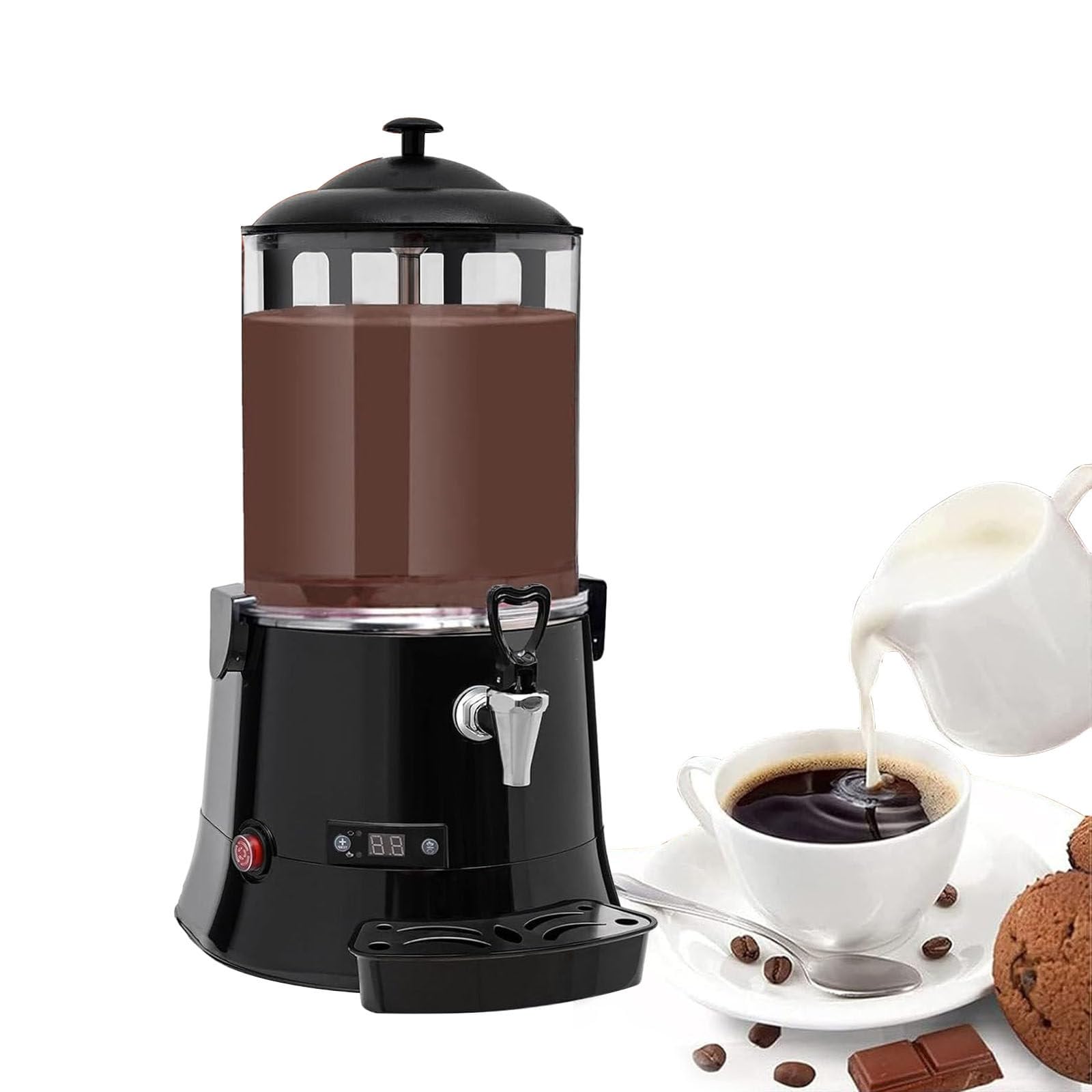 MYUYEE Commercial Hot Chocolate Maker, 10L Chocolate Dispenser Warmers, Chocolate Hot Drink Machine,For Coffee Shops