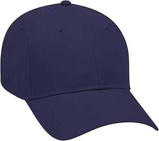 OTTO Brushed Cotton Twill 6 Panel Low Profile Baseball Cap - Navy