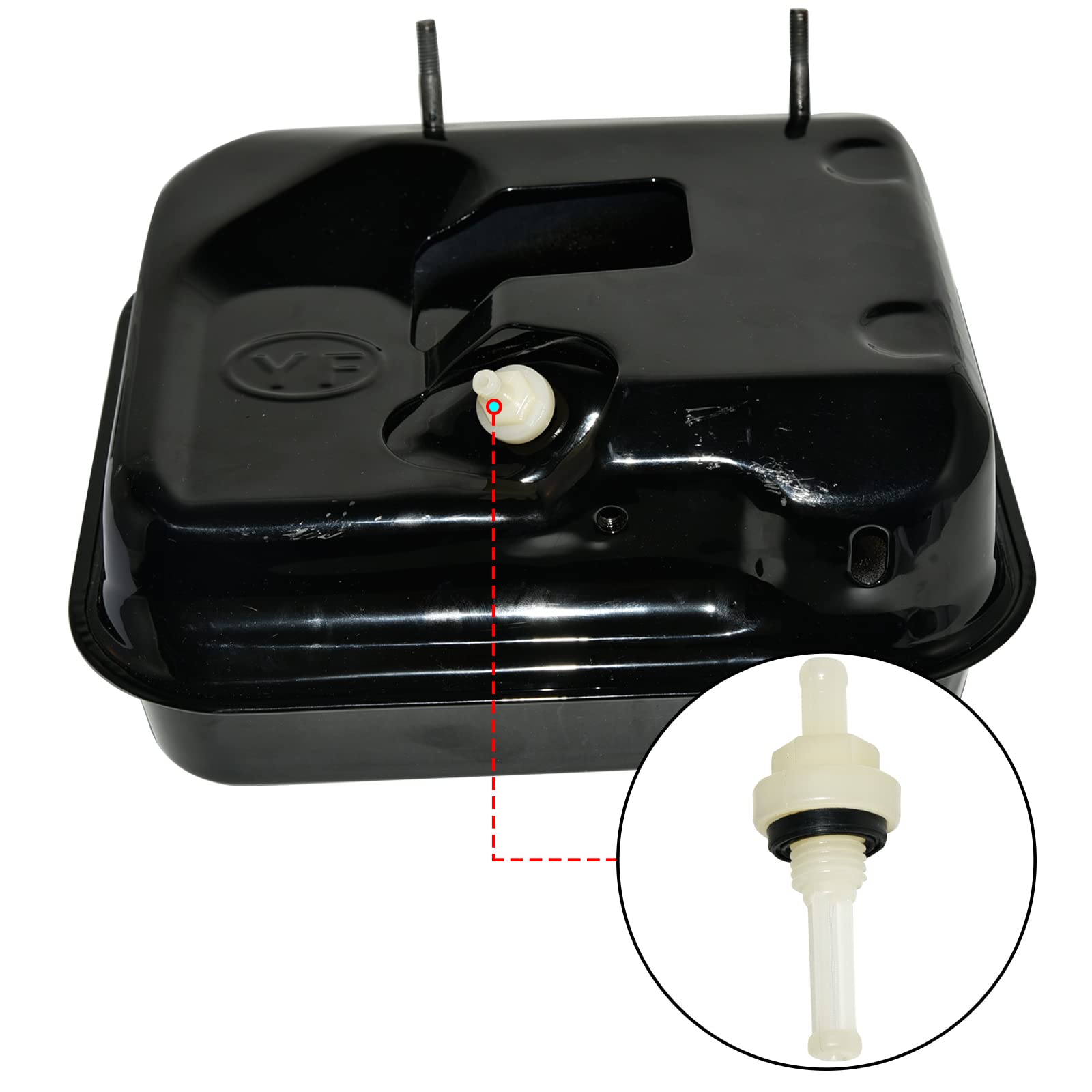 Carkio - Filtro per serbatoio a gas per Honda GX140, GX160 5,5HP, GX200 6,5HP, accessori per moto, colore nero