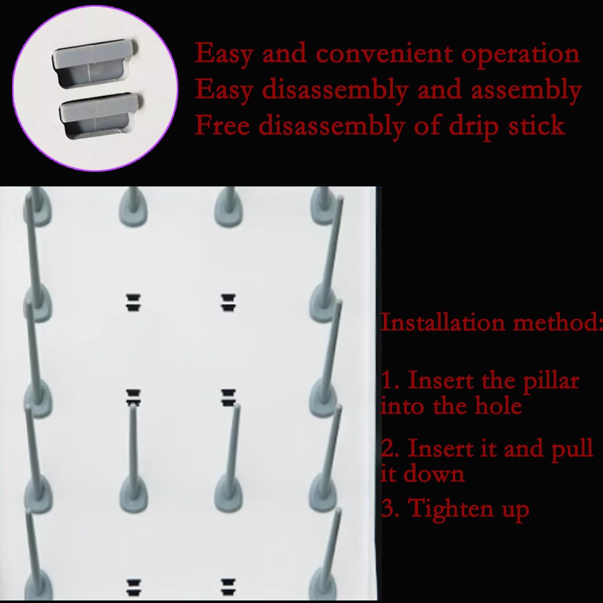 Estante de secado de laboratorio con soporte, estante de secado de cristalería extraíble, estante de drenaje de drenaje de laboratorio de escritorio, equipo de limpieza de utensilios (20pegs)