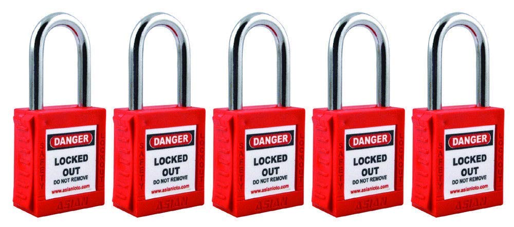 Loto lock osha Padlock RED Set of 5 Asian-picture-30