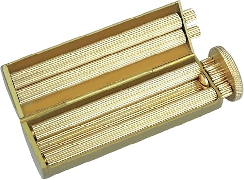 Laicengo Rodillo de cigarrillos, manual de máquina de laminación de cigarrillos de latón macizo, máquina de rodillo de tabaco de cobre puro para