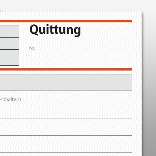 Carnet de reçus A6 Sigel QU619 au format paysage avec 10 feuillets