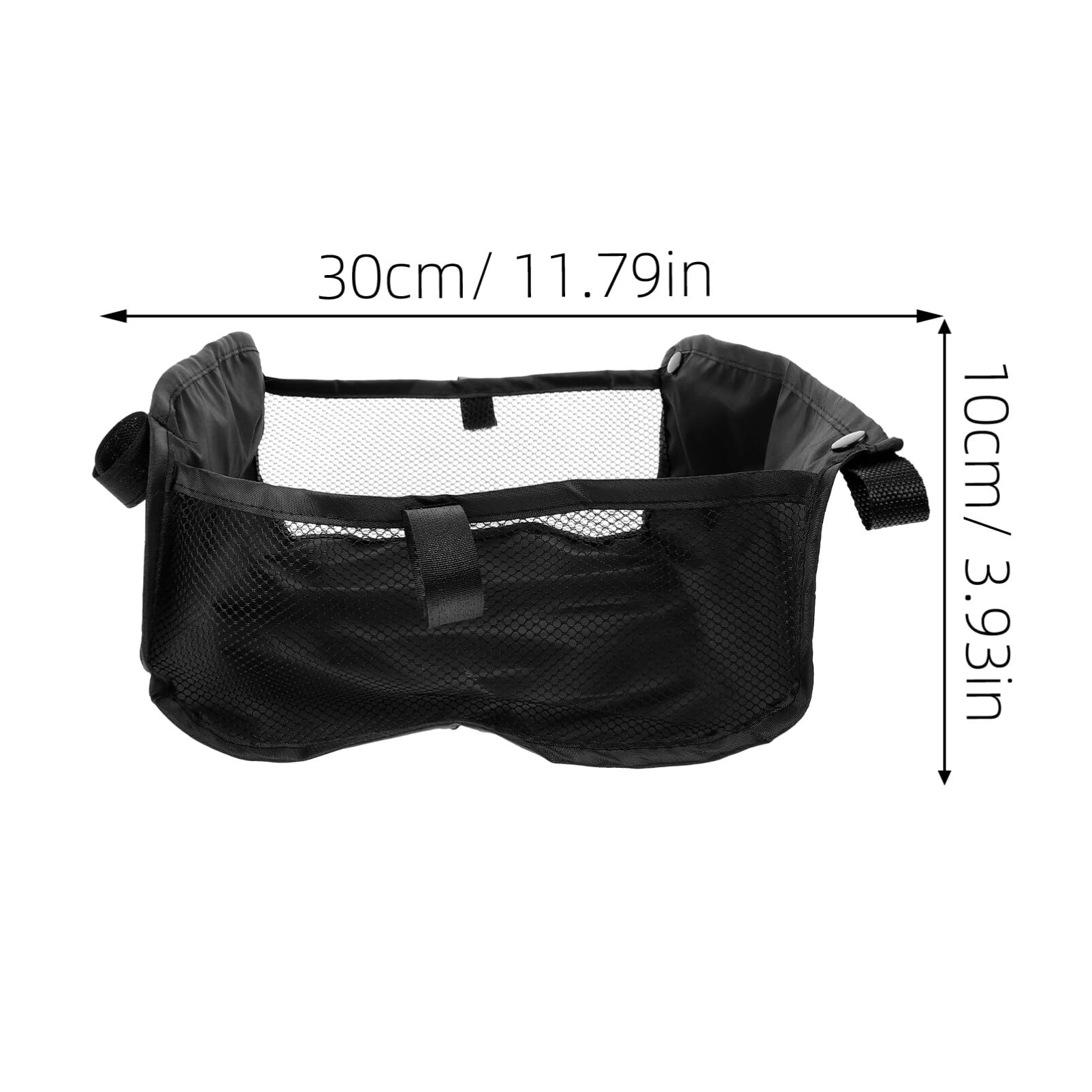 Hemoton Baby Stroller Storage Basket Pushchair Stroller Organizer Net Bag Under Bottom Basket 30x30x10cm