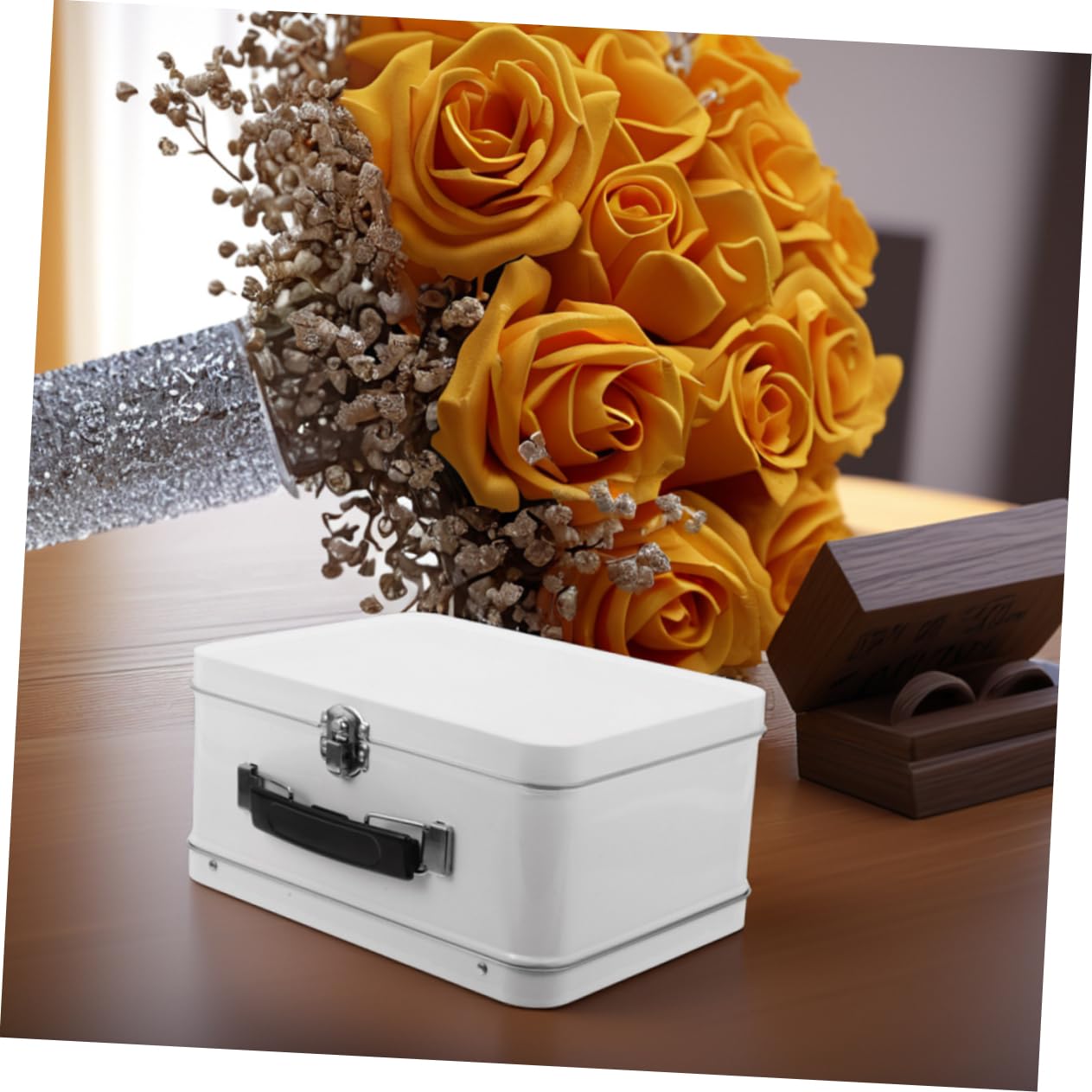 2pezzi Scatole Decorative Valigia Per Matrimonio e Organizzatori e Cancelleria