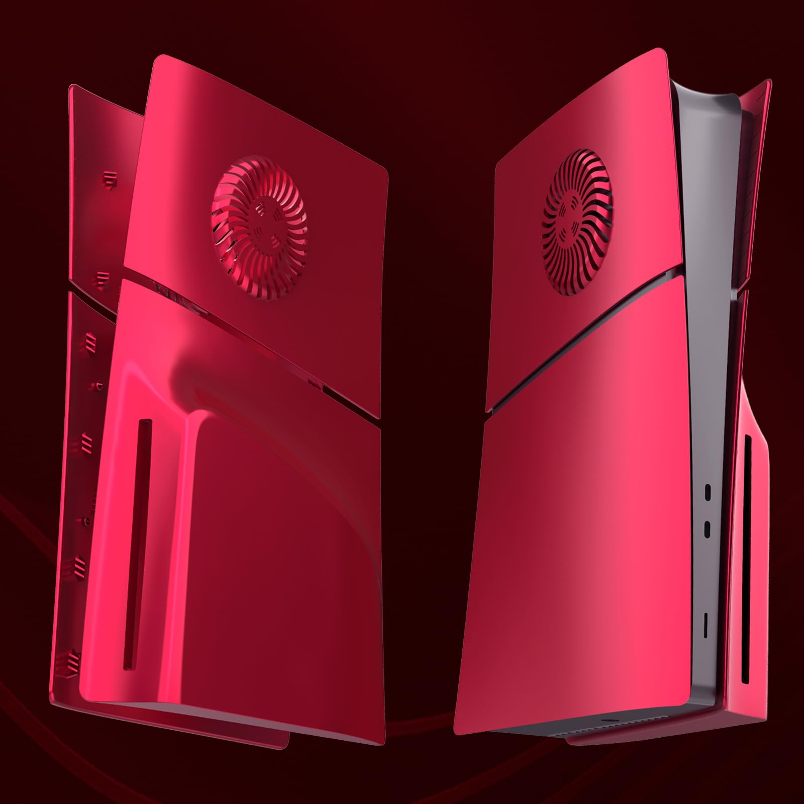 Façades pour PS5 Slim Disc Edition Plaque pour PS5 Slim avec aérations de refroidissement ABS Anti-rayures Anti-poussière Coque de protection de rechange pour Playstation 5 Slim Accessoires
