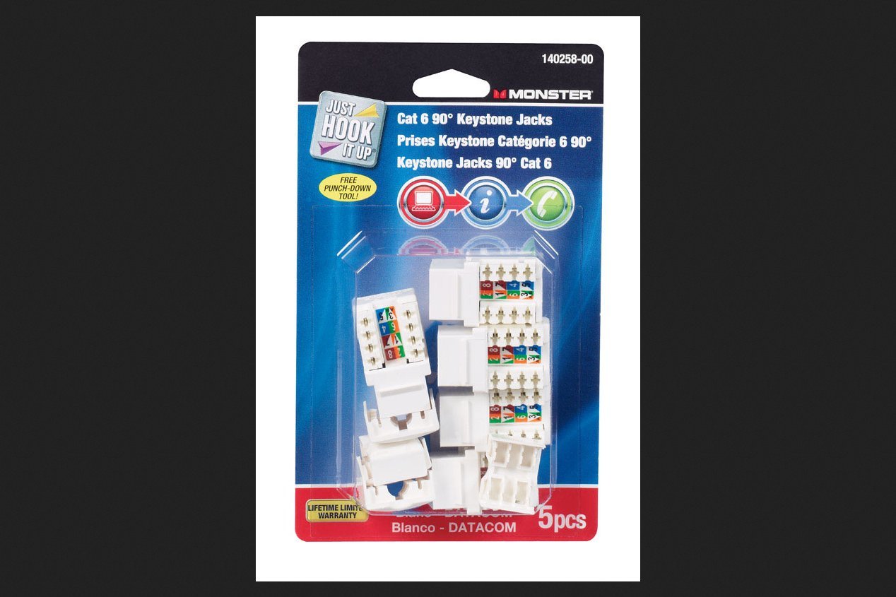 HTM★ Amazon.com: JACK CAT6 90 WHITE 5PK by MONSTER JHIU MfrPartNo