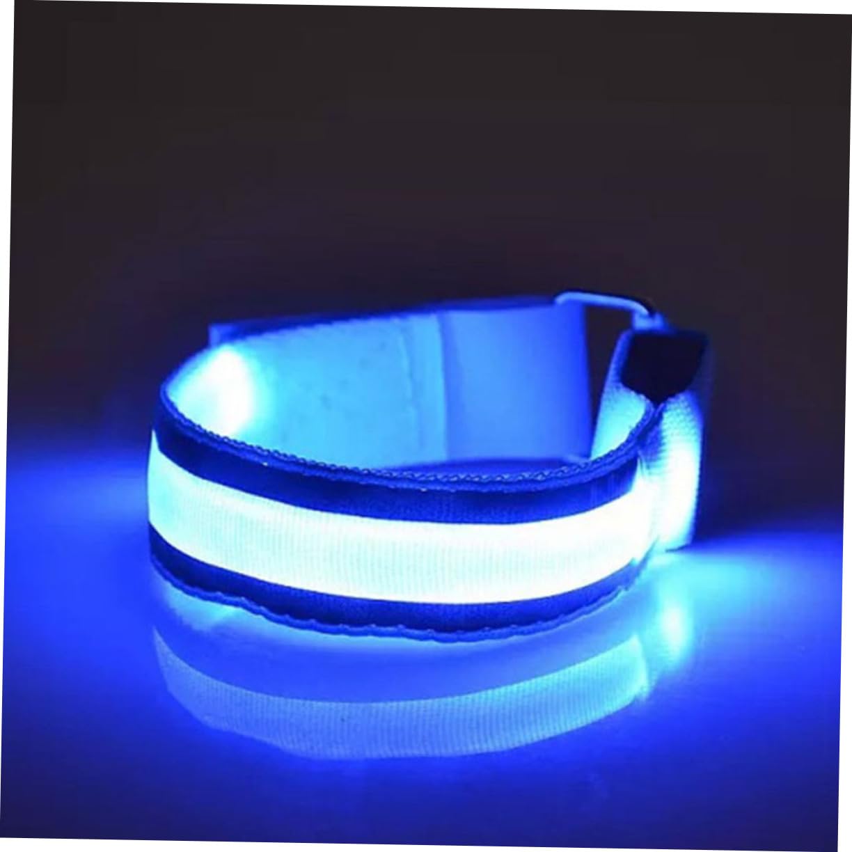 Toddmomy Brassard LED Et Tissu LED Bracelet LED Ceinture Réfléchissante LED Brassard Lumineux en Nylon