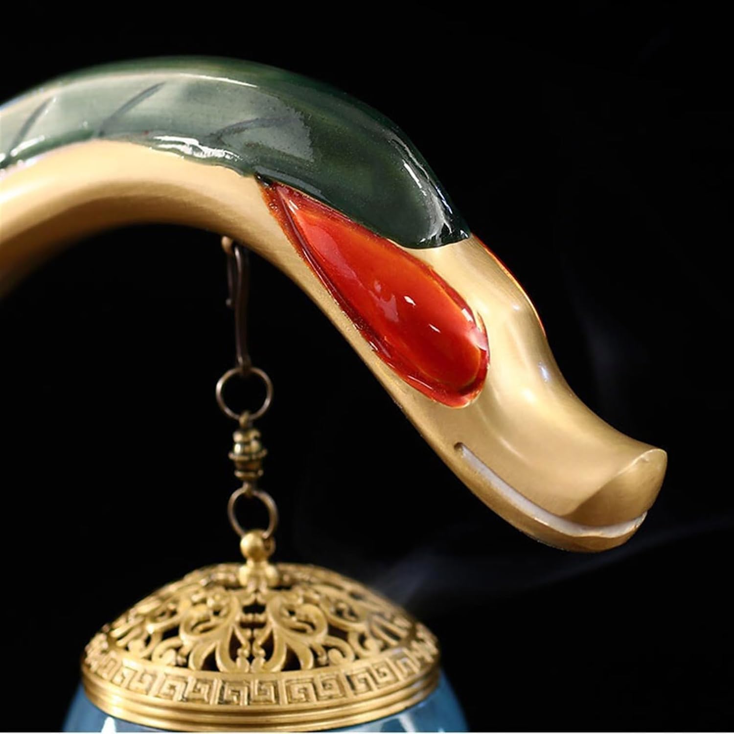 GRFIT Incense Burner Exquisite Hanging Incense Holder Ornaments for High-end Copper Incense Burner Entrance Office Decoration Backflow Incense Holders