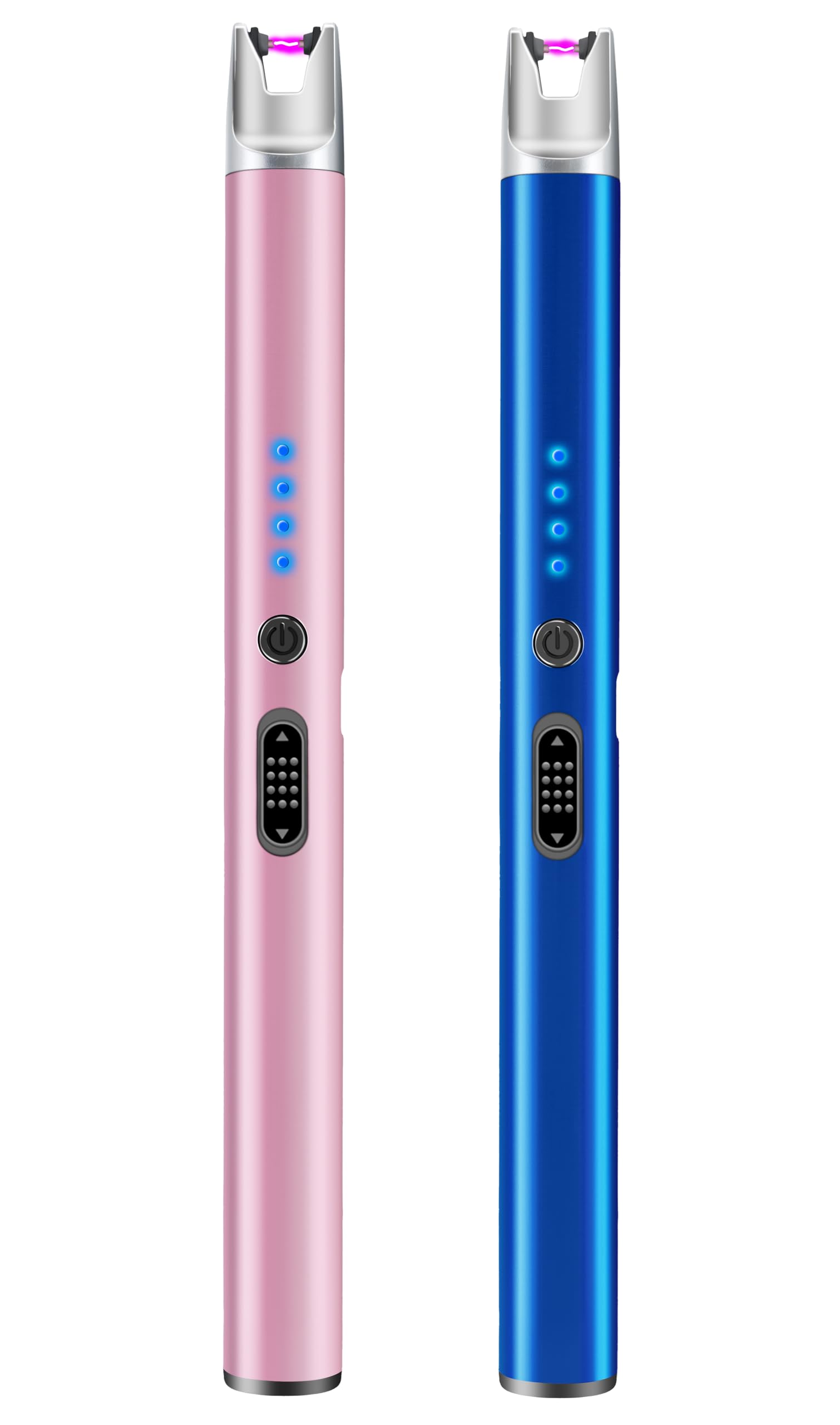 2 Pack Electric Candle Lighter USB Rechargeable Lighters Windproof Plasma Arc Lighters Flameless Type C Long Lighter with