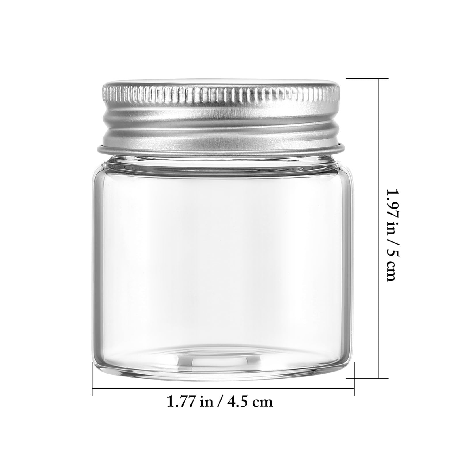 VANZACK Frascos de Vidrio 20 Piezas Pequeños con Tapa Sellada, de 50ml