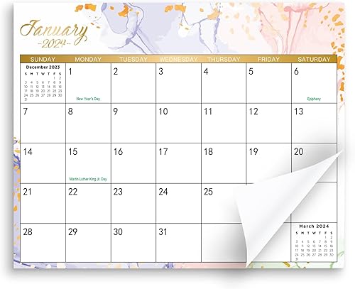 SKYDUE Calendario magnético para refrigerador, 10 x 8 pulgadas, calendario de refrigerador 2023 2024 de agosto de 2023 a diciembre de 2024,