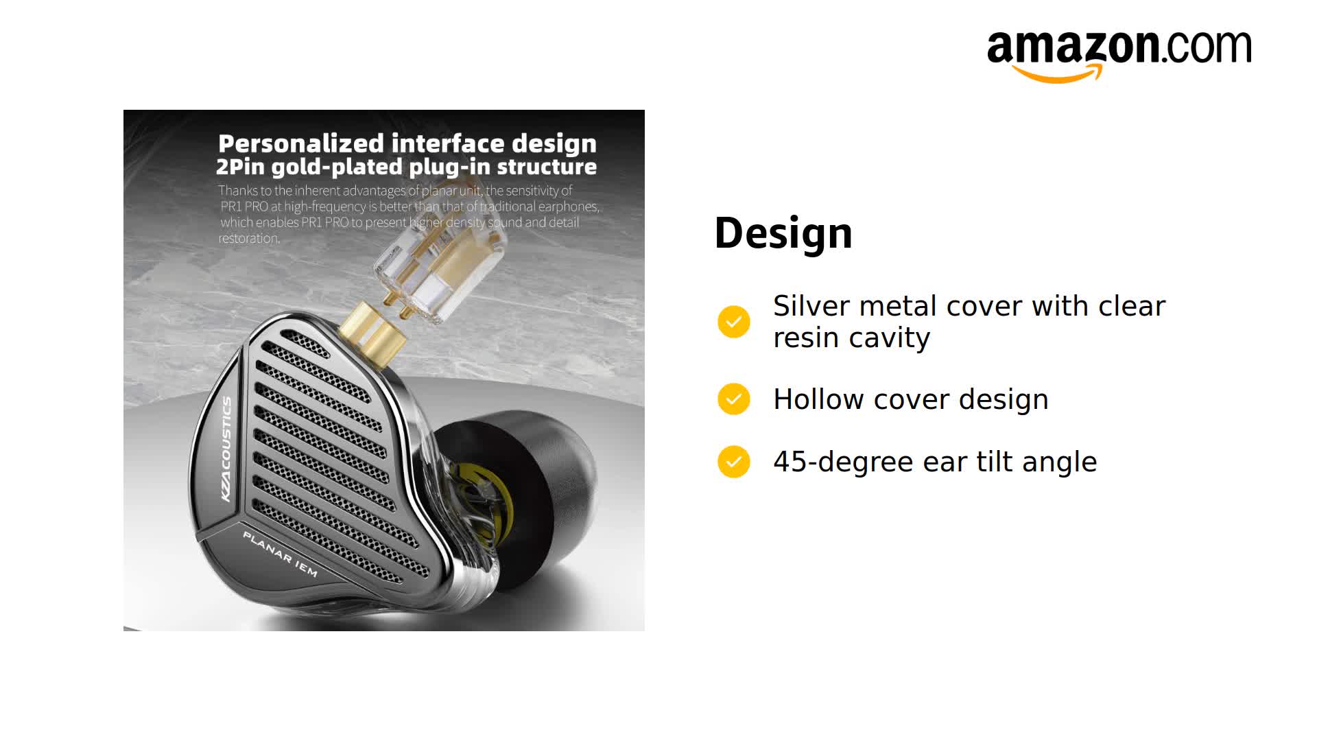 Amazon.com: KZ PR1 Pro Planar IEM High Resolution Earphone Earbuds