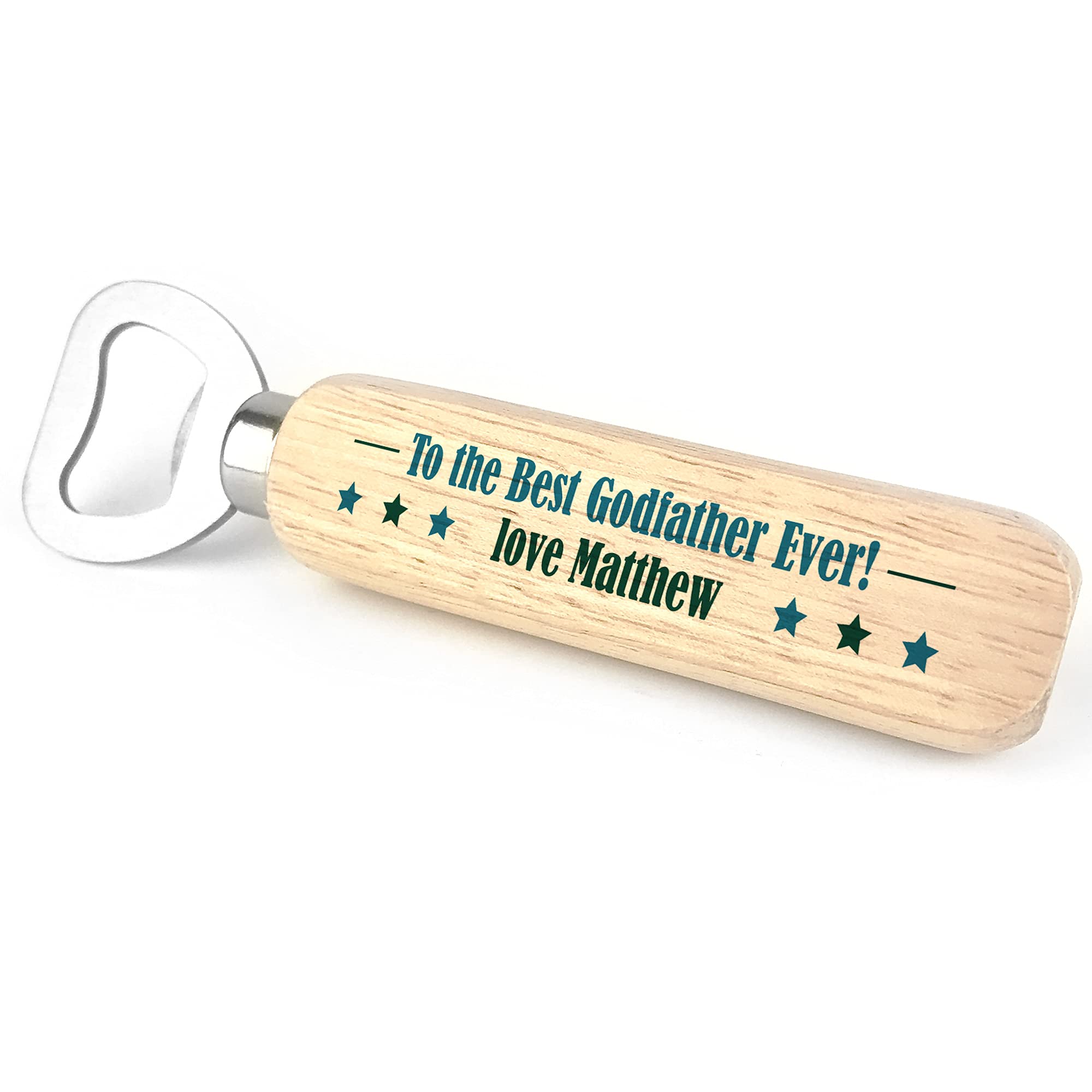 Godfather Gift Personalised Wooden Bottle Opener Gift for Him Keepsake