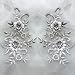 USJee 1 Pair 3D Embroidery Grey Lace Flower Applique Patch Sewing Craft Decoration