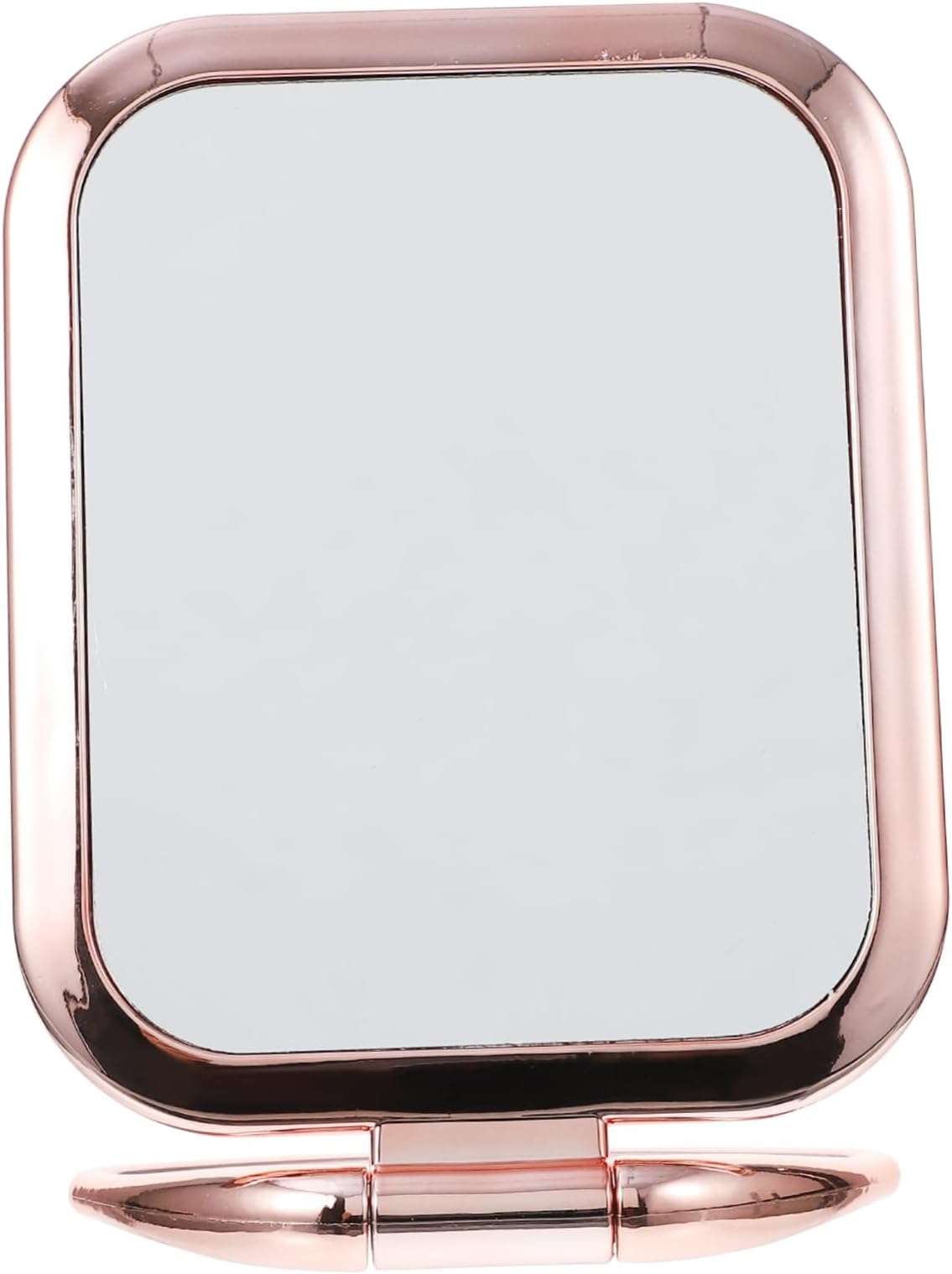 WOONEKYDouble Sided Makeup Mirror Folding Cosmetic Mirror Fold down Desk Mini Vanity Mirror Desk Makeup Mirror Gold Mirror Standing Retro Dresser Handheld Plastic Stand up Make up Travel