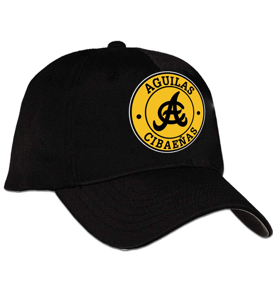Aguilas Cibaeñas Dominican Republic Baseball Cap Hat Black,Blue 100% Cotton (US, Alpha, One Size, Black)